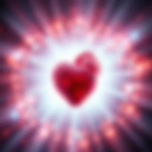 A heart symbol surrounded by light, representing guidance and protection from external influences.