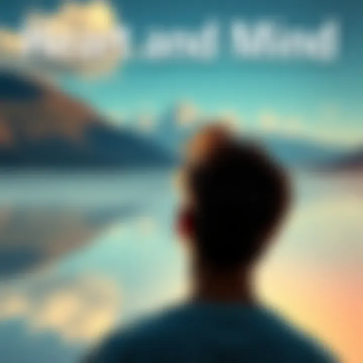 A thoughtful person reflecting on their inner self, with a serene landscape in the background symbolizing peace and introspection.