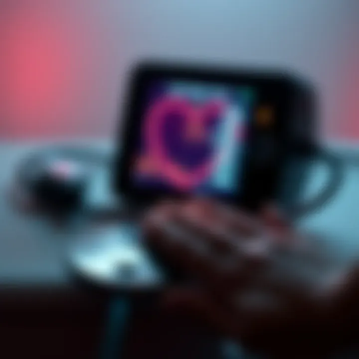 A serene image of a heart monitor and a comforting hand, symbolizing care and concern during health challenges.