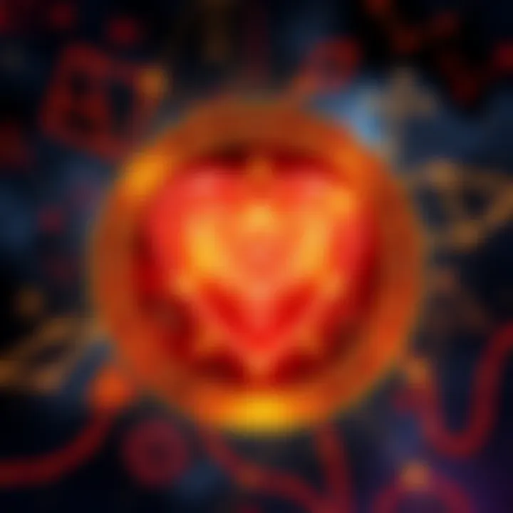 Illustration showing the Heart Sutra text with mathematical symbols representing group theory concepts in the background.