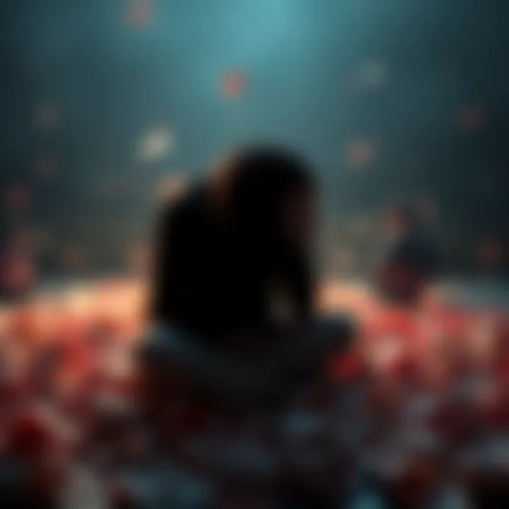 A person sitting alone with their head in their hands, surrounded by crumpled letters symbolizing emotional betrayal in relationships.