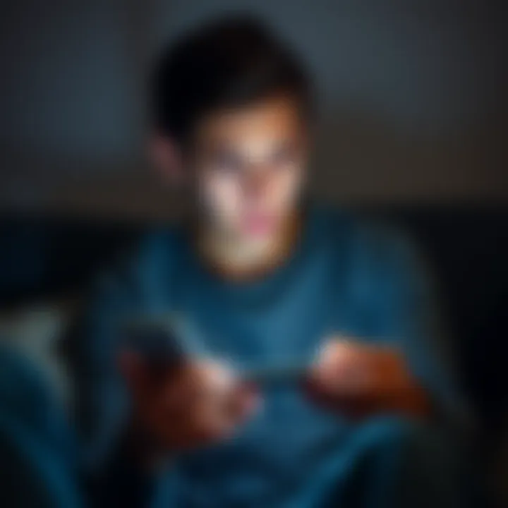 A sad individual sits on a couch, staring at their phone with a troubled expression, reflecting on a breakup with a Taurus partner