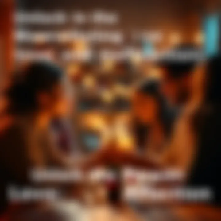 A group of people sharing ideas on love and affection in a warm setting