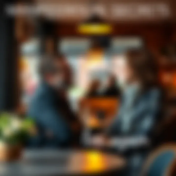 Two people have a warm conversation in a cozy cafe, showing signs of reconnecting and discussing their past relationship.