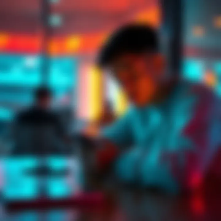 A person sits at a table, staring at a phone with a serious expression, reflecting on a message to a former partner