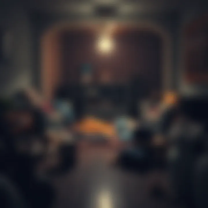 A dimly lit room with scattered belongings and a somber atmosphere, reflecting feelings of sadness and weight in a home.