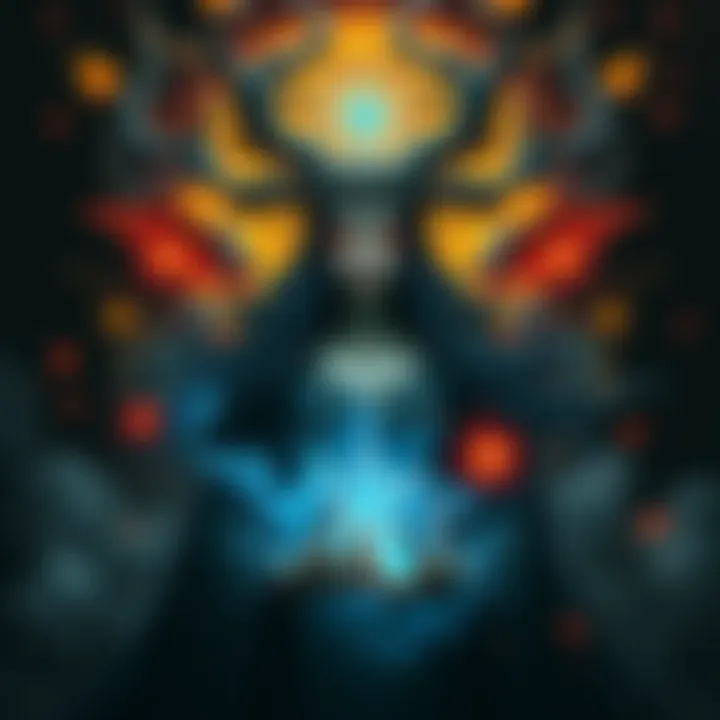 Artwork of Hecate A captivating painting of Hecate, the goddess, surrounded by symbols of magic and the night.