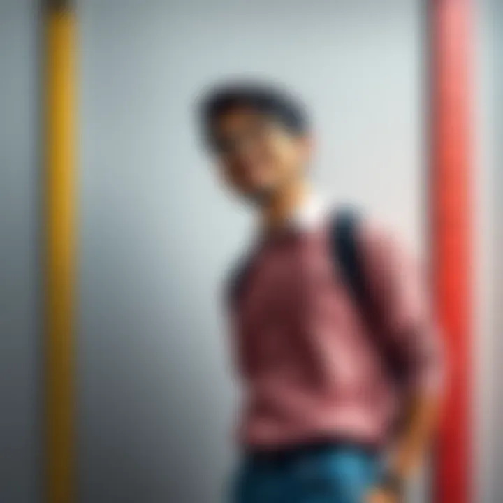 Height Increase Journey A person stands next to a measuring tape, showing a height increase, looking excited and confident.