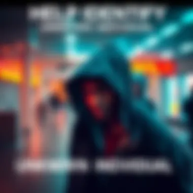 A person captured in a security video, asking for public assistance in identifying them.