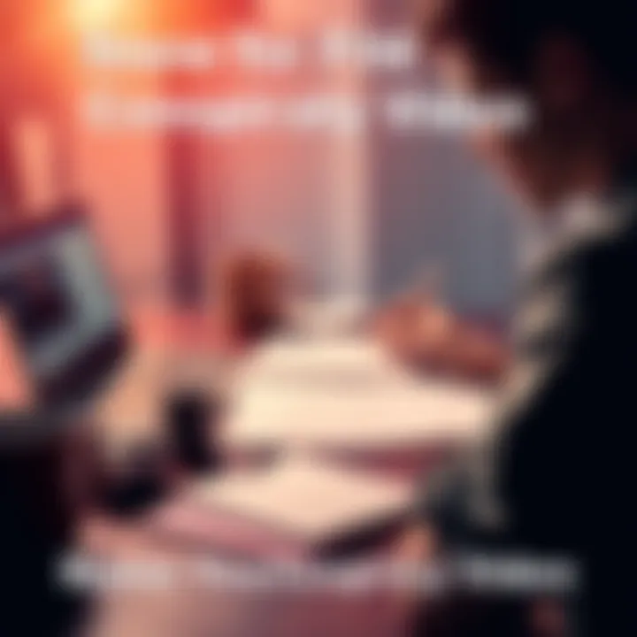 A person looks at a laptop while typing, searching for a specific conspiracy video on YouTube. There are notes and a coffee mug on the desk, illustrating the quest for answers.