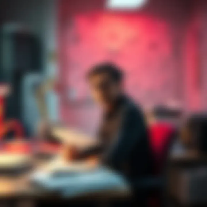 A person sitting at a desk overwhelmed with paperwork and looking stressed, reflecting on their responsibilities as a helpol.