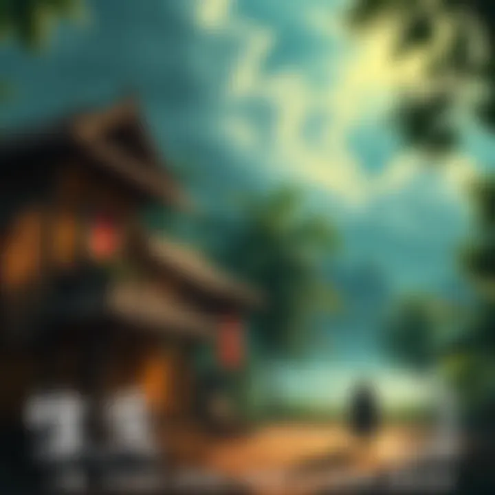 A depiction of a Filipino village with traditional elements, showcasing cultural beliefs in hexes and curses, highlighting 'Buyag' and 'Usog' themes.