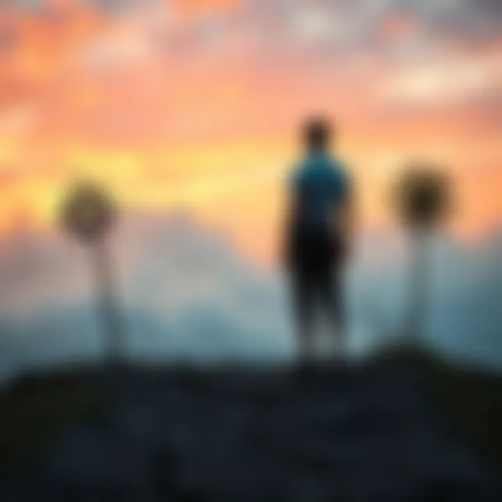 A person standing at a crossroads, one path leads to hexing with dark magic symbols, the other to healing with light and nature symbols, reflecting a choice in relationships.