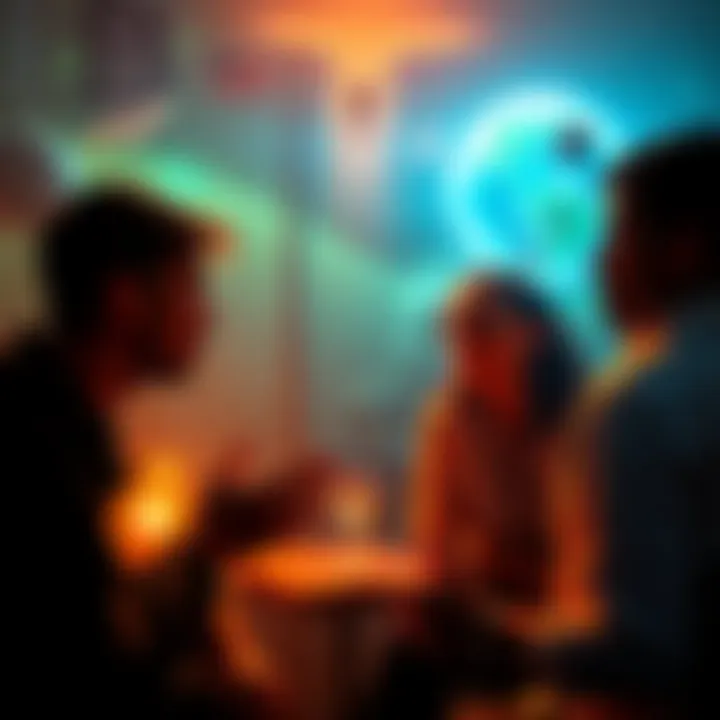 People engaging in a conversation about Hidden-Hand's predictions and theories regarding extraterrestrial influence and spirituality.