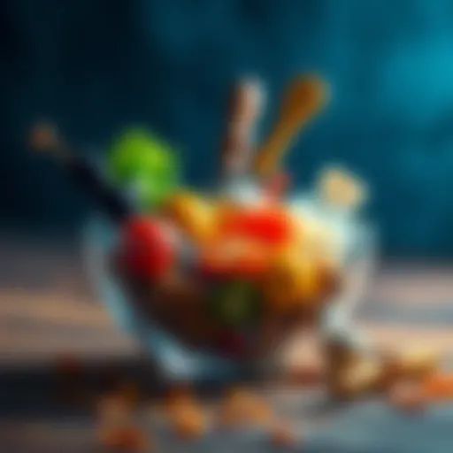 Four hidden objects in a bowl, inviting guesses from people.