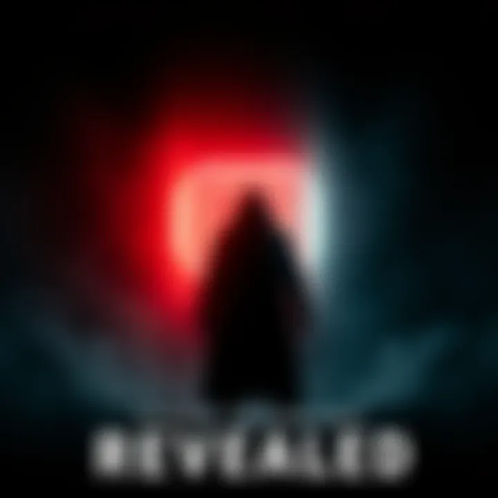 Hidden Technology Revealed A shadowy figure stands in front of a glowing device, symbolizing the secret technology hoarded by elites. Dark surroundings contrast with the bright light of the device, hinting at hidden power.