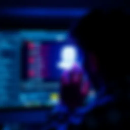 Person looking at a screen with hidden comment history, symbolizing anonymous online activity