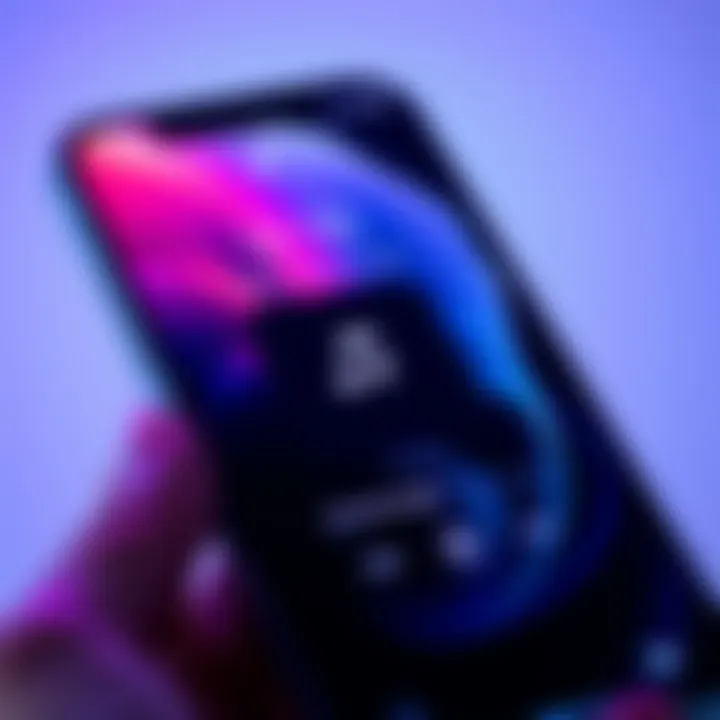A close-up of an iPhone lock screen with the now playing music feature hidden, showing a simple wallpaper instead.