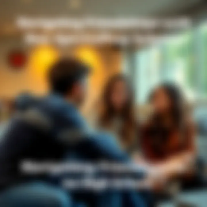 A group of high school students sitting together, engaged in conversation, showing a mix of compassion and concern in their expressions.
