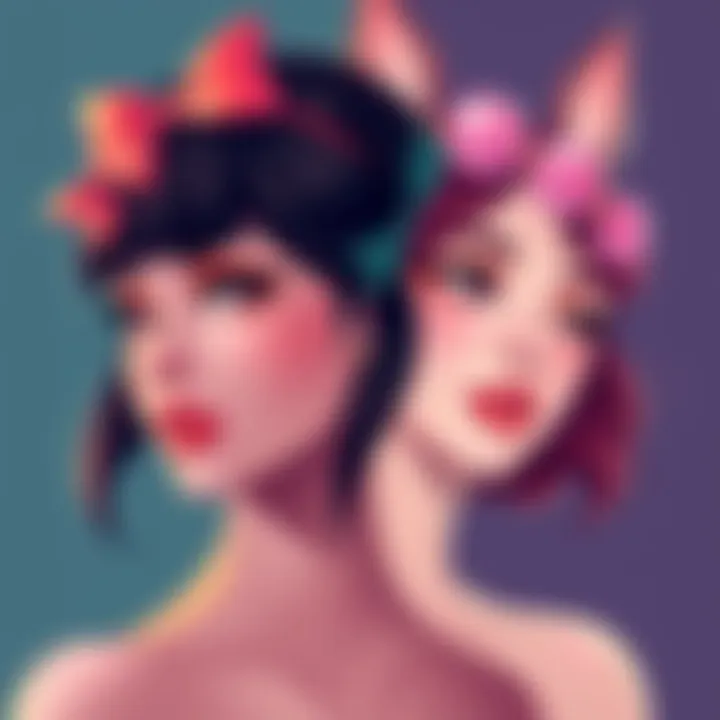 Hirixie and Bambi Beauty Concepts Illustration showing the blend of Hirixie and Bambi Beauty styles, featuring unique elements from both.