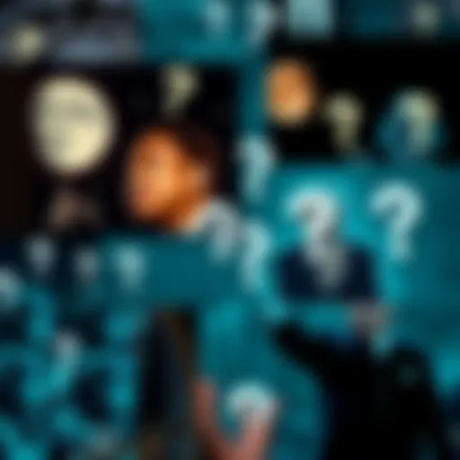 A collage showing notable historical events like the moon landing and Martin Luther King's speech, with question marks symbolizing memory gaps.