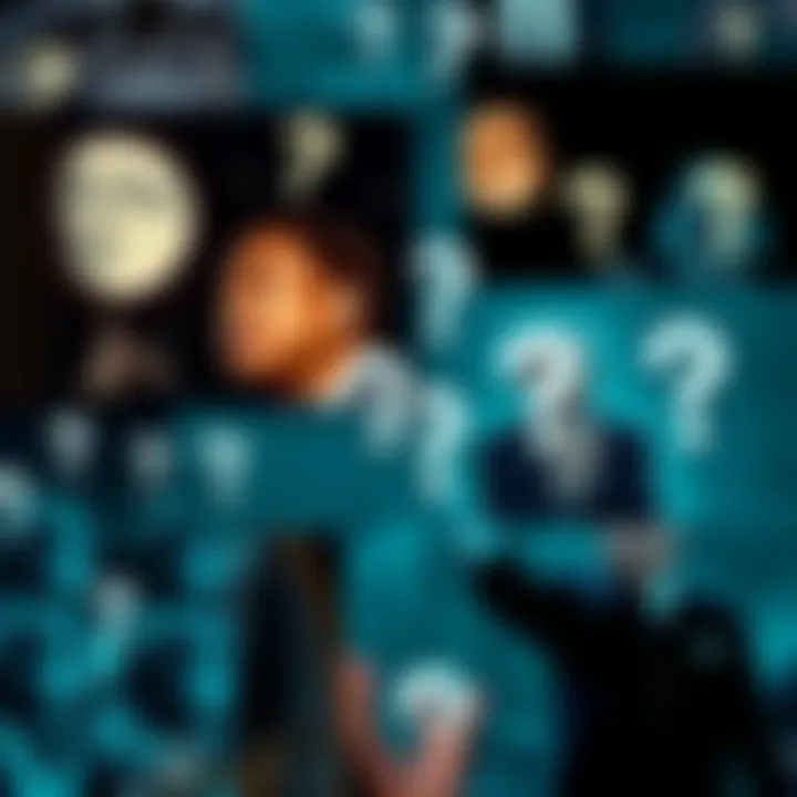 A collage showing notable historical events like the moon landing and Martin Luther King's speech, with question marks symbolizing memory gaps.