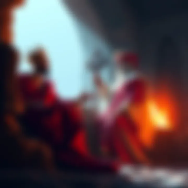 A visual representation of Prophet Ezekiel and King Saul, highlighting their experiences with potential brain manipulation in a serene setting