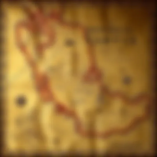 An old map illustrating the vast region of Tartaria with highlighted areas of interest and unusual occurrences from the 1800s, including mud floods and world fairs.