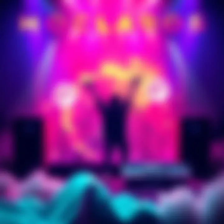 Cover art of Hoclaros' new album featuring vibrant colors and musical elements.