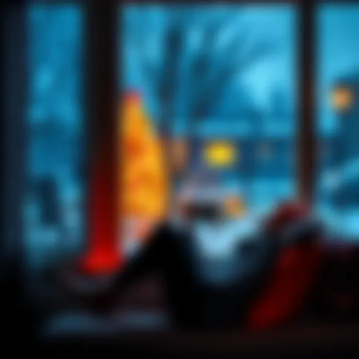 Individual sitting alone by a window with a warm drink, reflecting during the holiday season