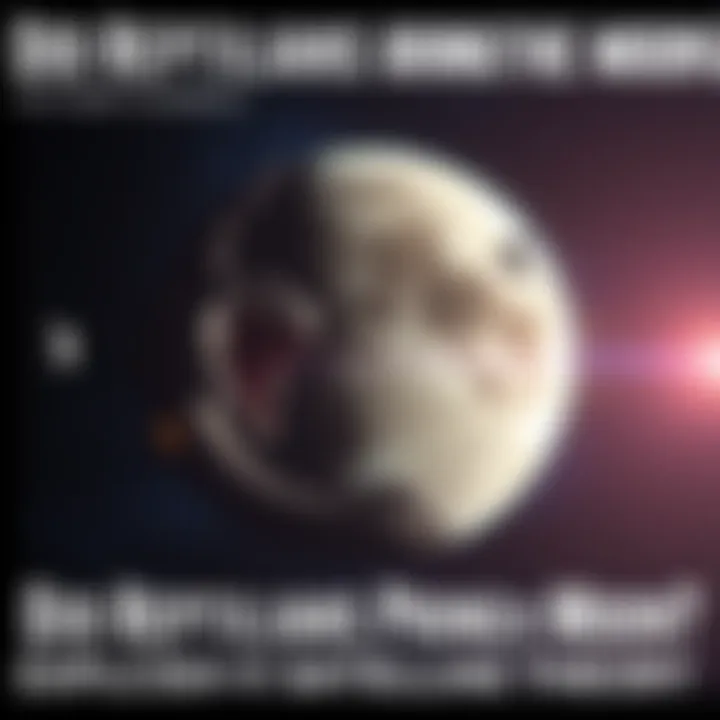 A visual representation of the Moon depicted as a hollow satellite with sci-fi Reptilian features around it, set against a starry sky.