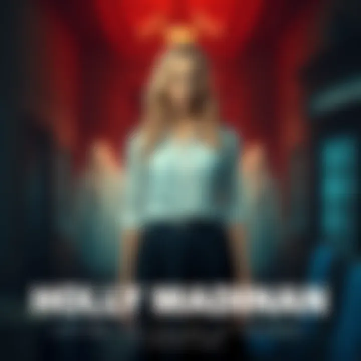 Holly Madison stands in a dark, eerie setting with ghostly figures in the background, sharing her haunting stories.