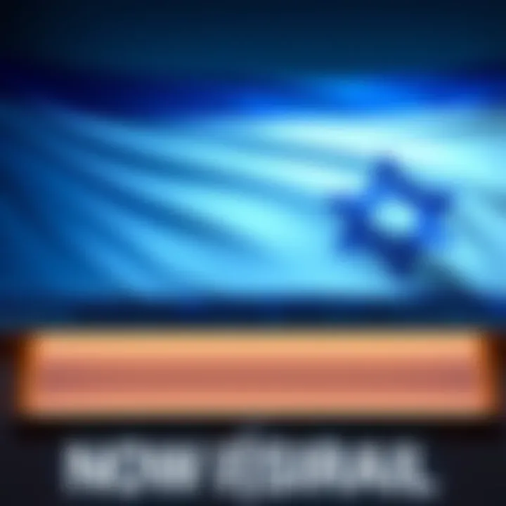 Homeland Security Operations Center sign shown against a backdrop of the Israeli flag