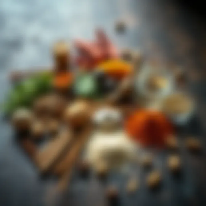 A variety of natural ingredients laid out for making homemade incense, including herbs, resins, and powders