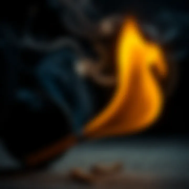 A close-up of smooth-smoldering Kyphi-style incense made from Palo Santo and yellow copal, filling the air with fragrant smoke.