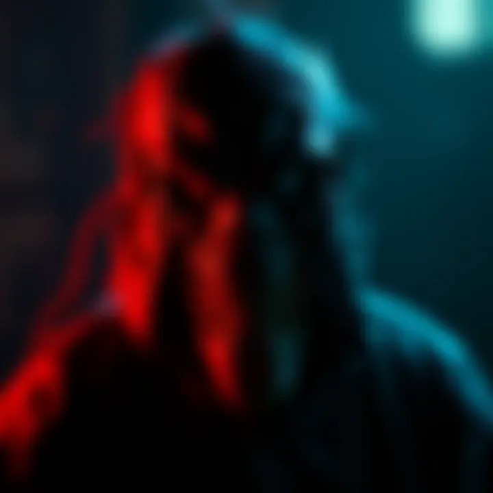 An eerie representation of a haunted figure resembling popular horror trends.