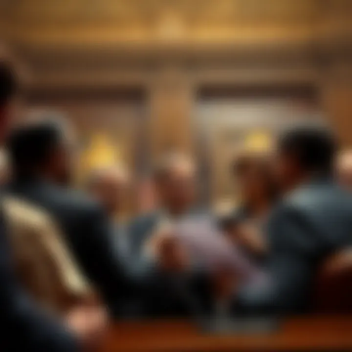 A group of House Republicans discussing in Congress, with a focus on documents related to Jeffrey Epstein