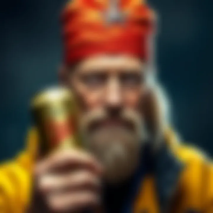 Hulk Hogan's portrait with a beer can symbolizing the lawsuit over the beer concept.