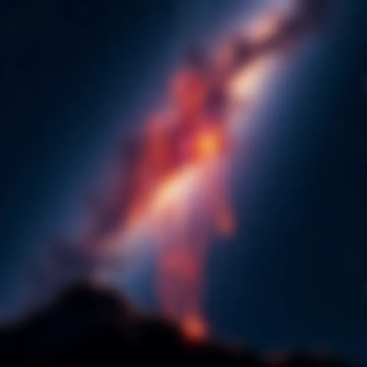 A human figure outlined against a starry sky, symbolizing the connection between humans and the universe.