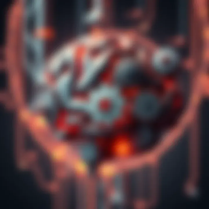 Illustration of a human brain with gears and cogs, representing decision-making and thought processes.