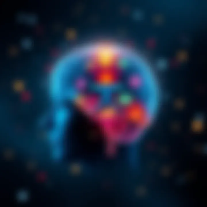 An illustration showing different levels of human consciousness represented by layers of a brain, with icons symbolizing awareness and perception at each level.