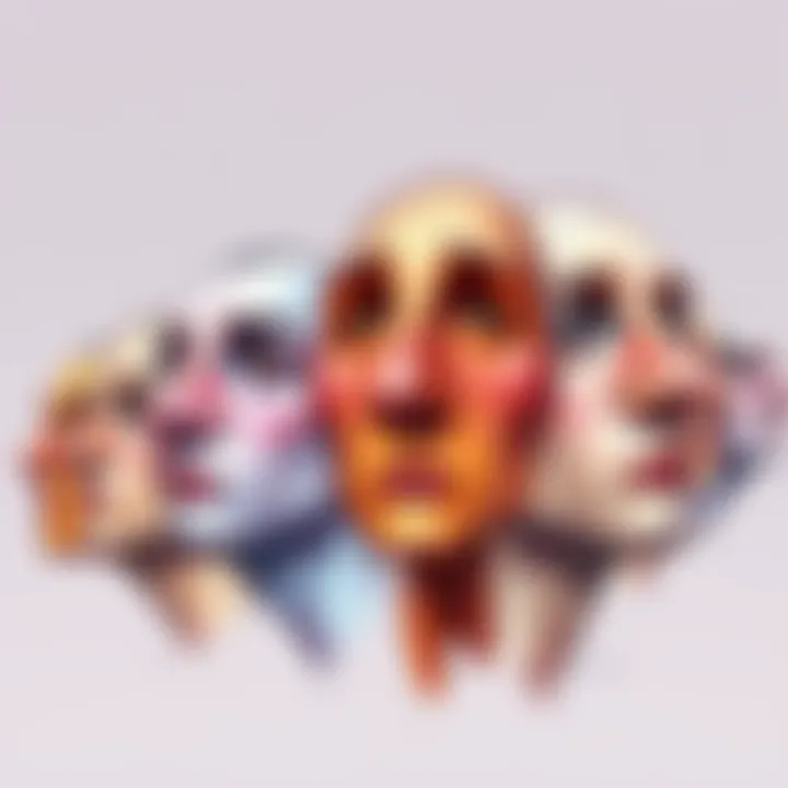 A collection of sketches showing different interpretations of human-like noses based on witness descriptions.