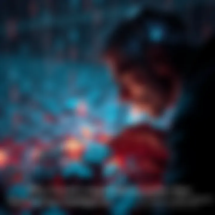 A person pondering over a complex puzzle, representing the challenges in understanding non-human intelligence.