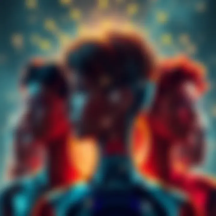 A diverse group of people reflecting on their thoughts, symbolizing self-deception and interconnectedness.