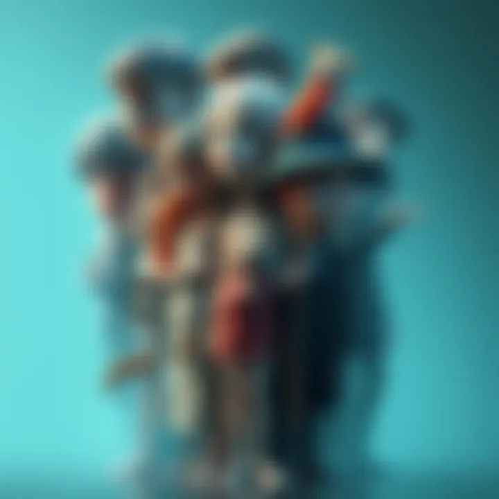 A visual representation showing human figures alongside various non-human entities like animals and objects, highlighting the diversity of identities.