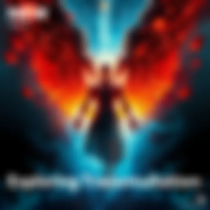 An illustration showing a figure transforming into a different form, embodying growth and change, inspired by themes in Full Metal Alchemist.