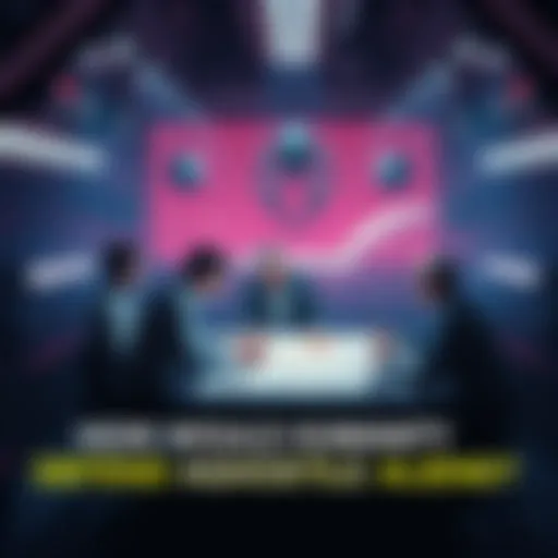 A group of people gathered around a table with maps and technology, discussing strategies to communicate or defend against hostile aliens.