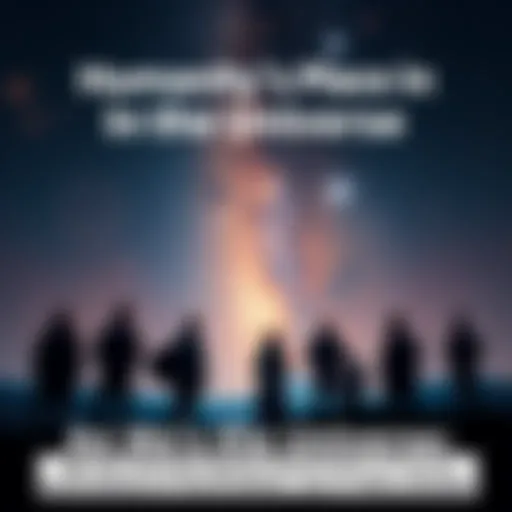 A group of people pondering their identity in a starry sky, symbolizing the connection between humanity and indigenous cultures.