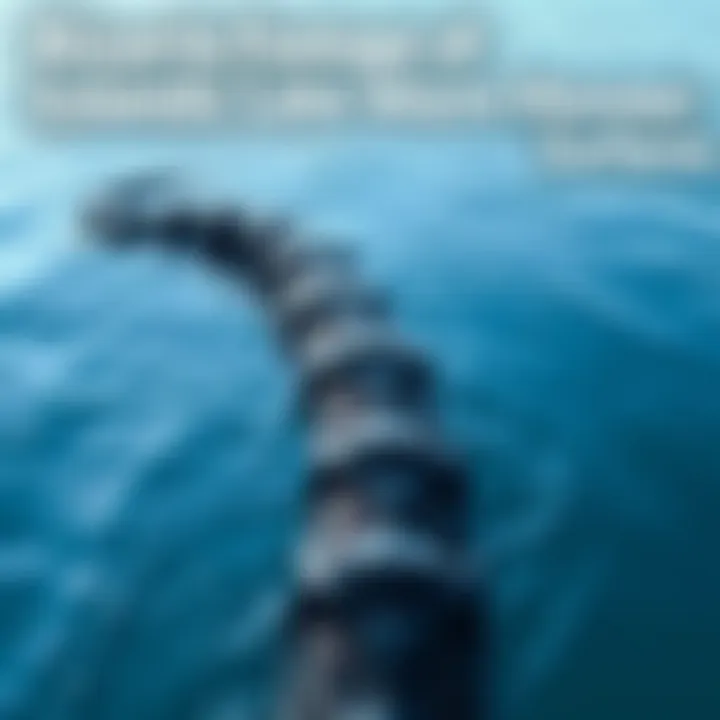 A view of a dark, long creature moving in the clear blue waters of an Icelandic lake, resembling a worm or serpent.