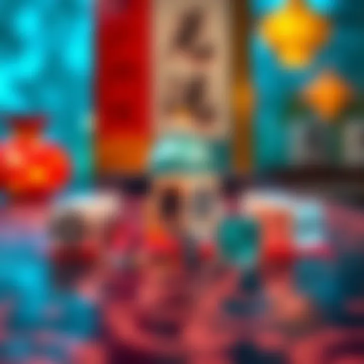 A set of I Ching dice arranged on a table, inviting questions and reflections from viewers.